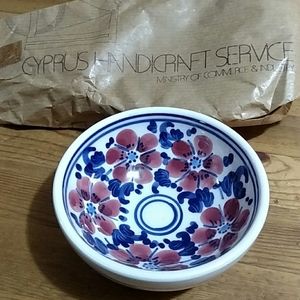 Cyprus Handcrafted Small Bowl 3 .75x1.5" New!